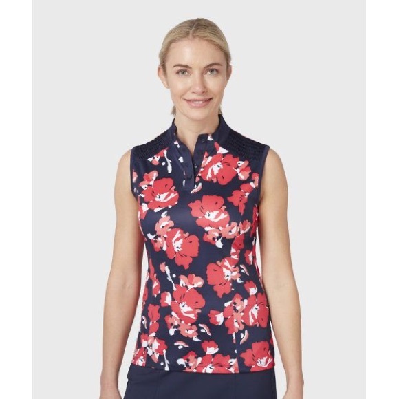 NWT Callaway Floral Polo Large - Picture 2 of 4